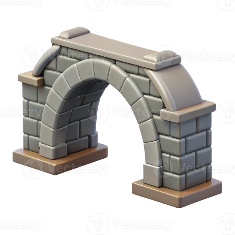 spectacular sought-after Stone arch bridge keystone, with Transparent Background png