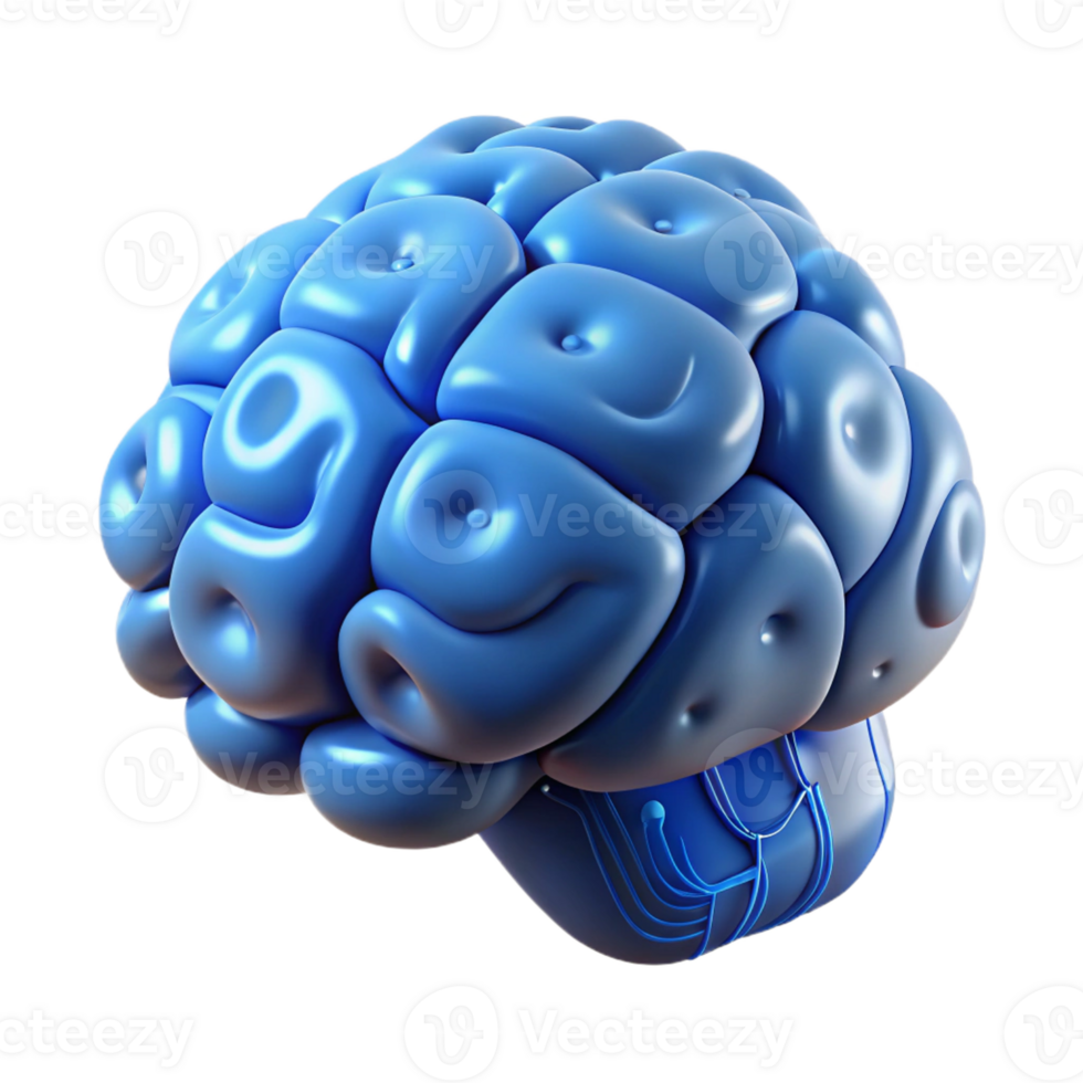 serene dynamic renaissance Ultra-detailed, professional render of a floating brain emitting binary code with Transparent Background masterfully captured png