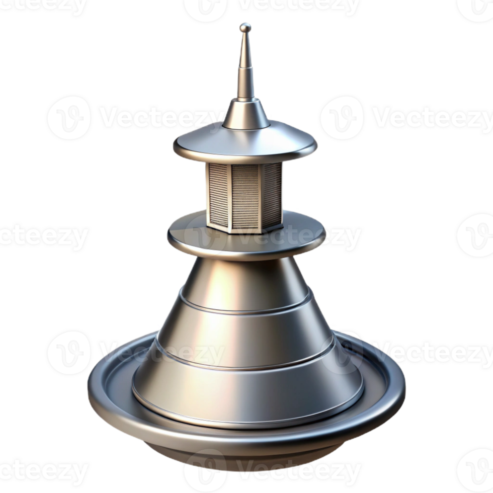 romantic glorious Skyscraper rooftop antenna, metal, with Transparent Background high resolution png