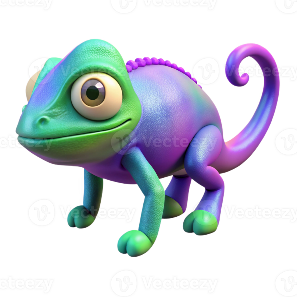 picturesque dramatic organic Concept art style, isolated cutout of a hyper-specific chameleon, changing color with Transparent Background artisan png