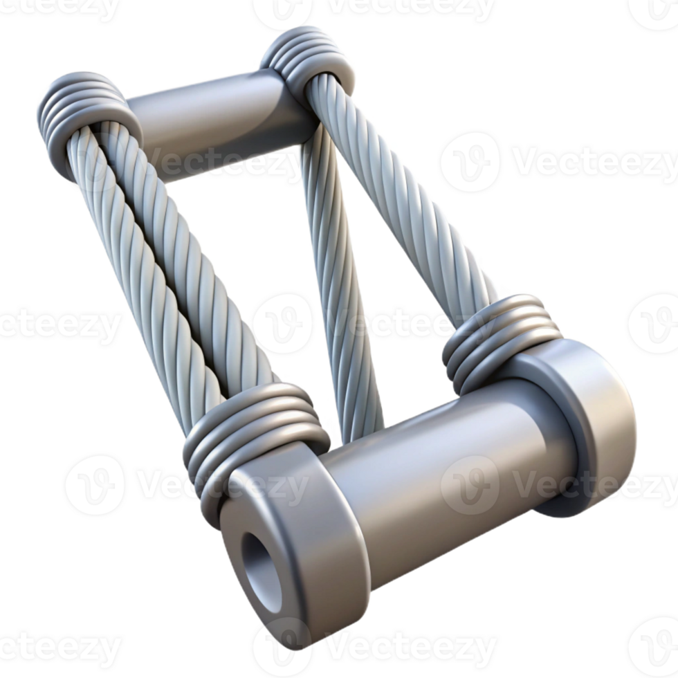 signature abstract Suspension bridge cable detail, steel, with Transparent Background artisan png