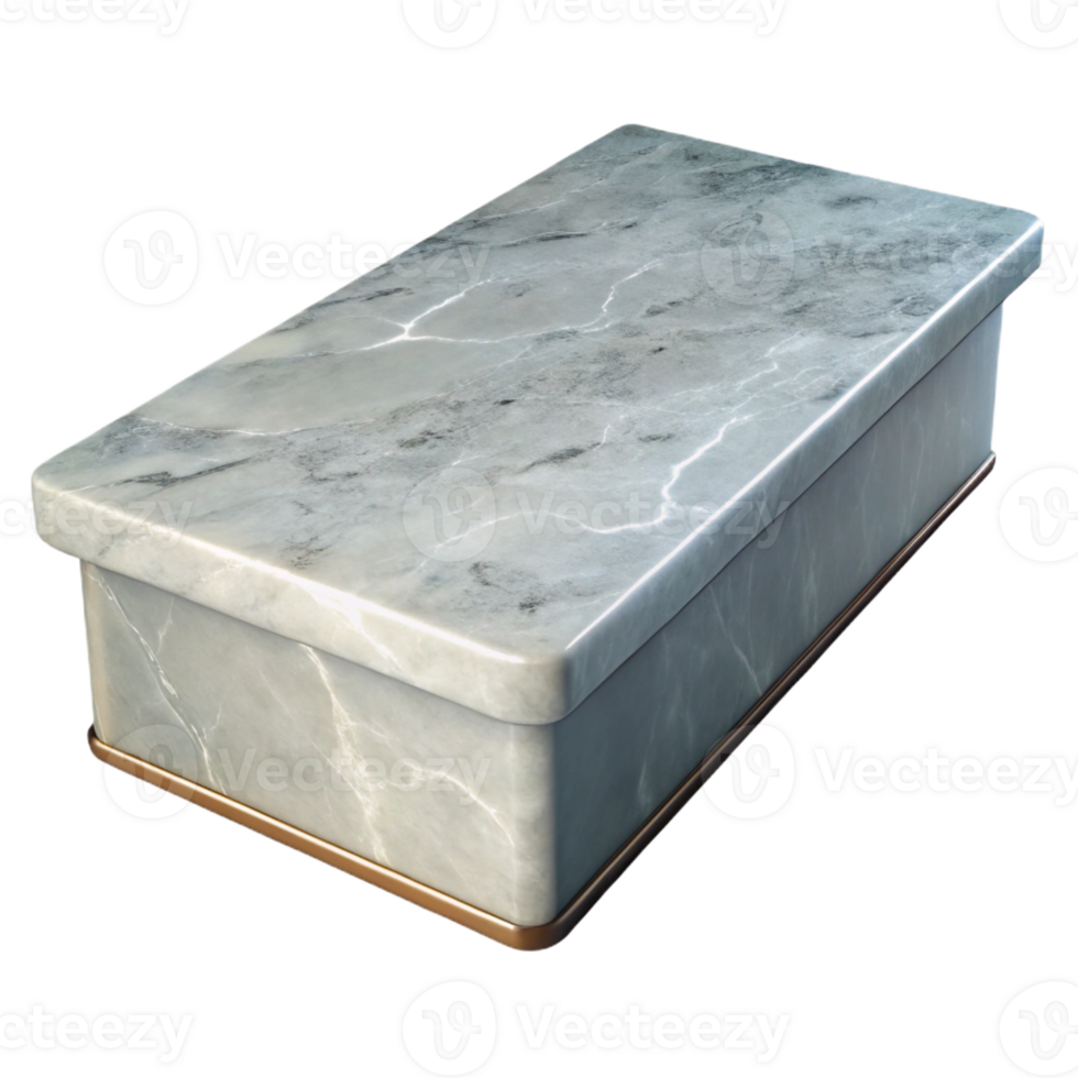 pristine nordic Marble countertop, polished, with Transparent Background refined png