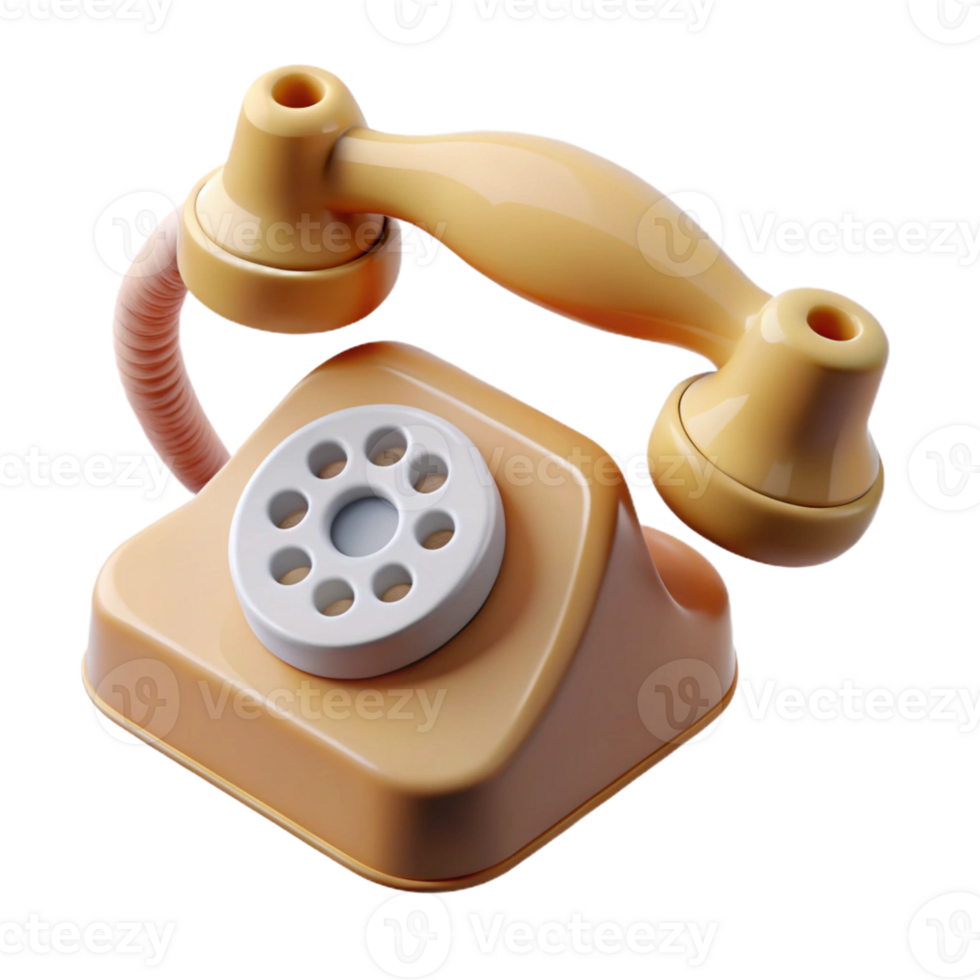 stunning quintessential Photorealistic, hyper-specific, isolated cutout of a single vintage telephone with a receiver made of bone with Transparent Background png