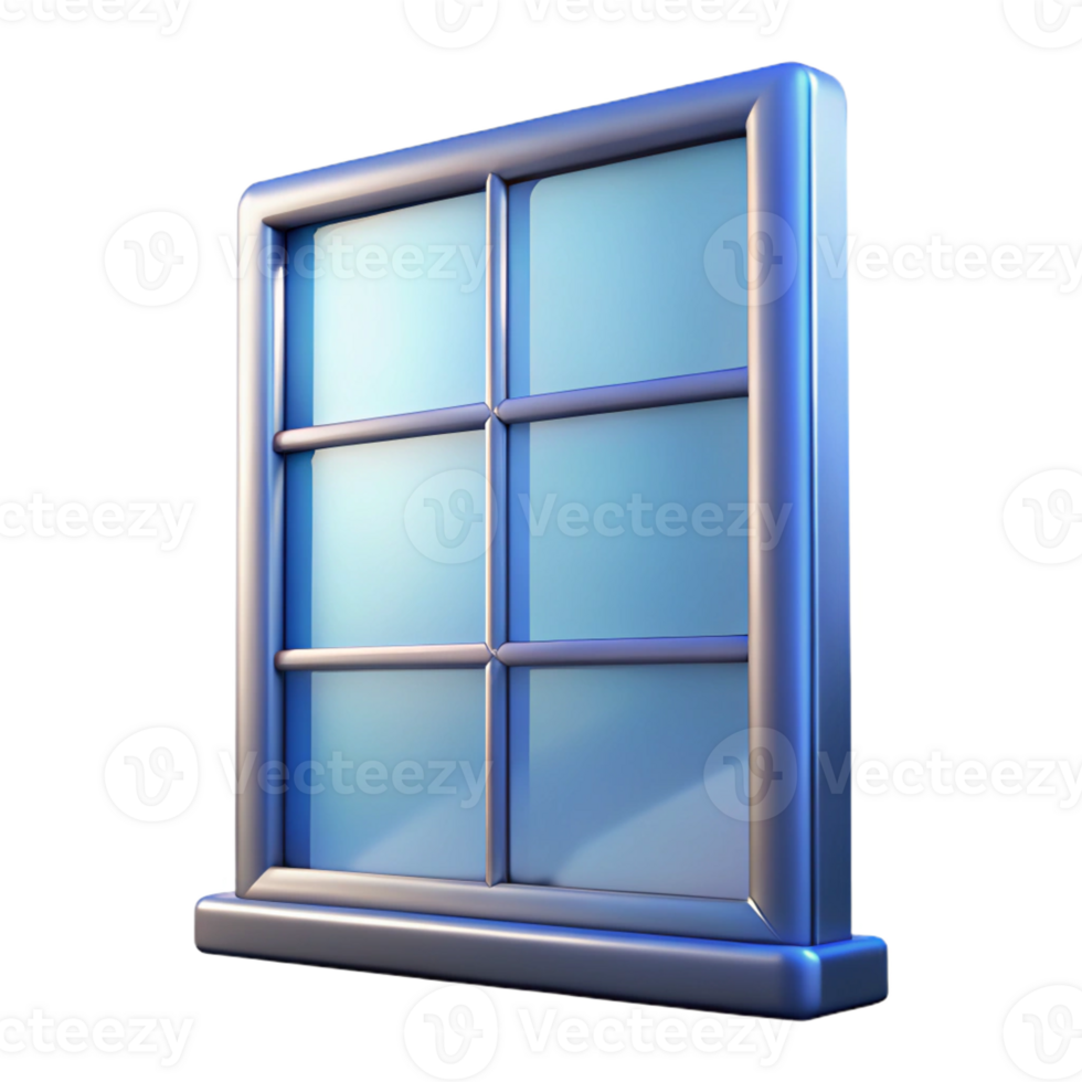 vibrant distinctive Window pane, frosted glass, with Transparent Background png