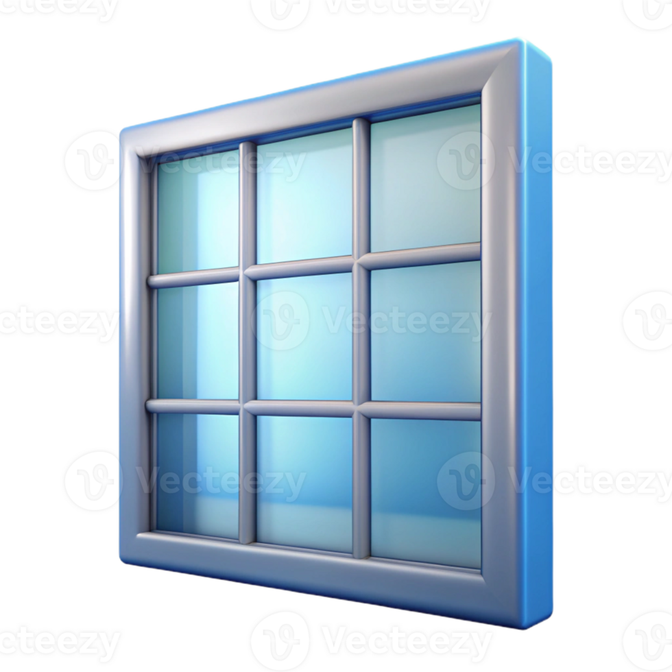 stunning renaissance Window pane, frosted glass, with Transparent Background detailed png