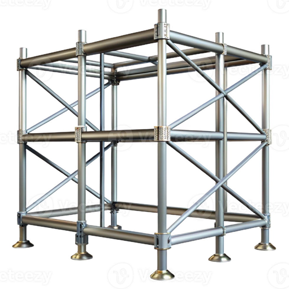 signature minimalist Scaffolding section, metal, with Transparent Background artisan png