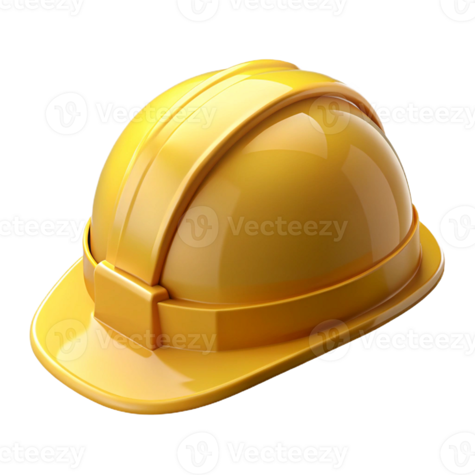 sumptuous celebrated Construction helmet, yellow, with Transparent Background png