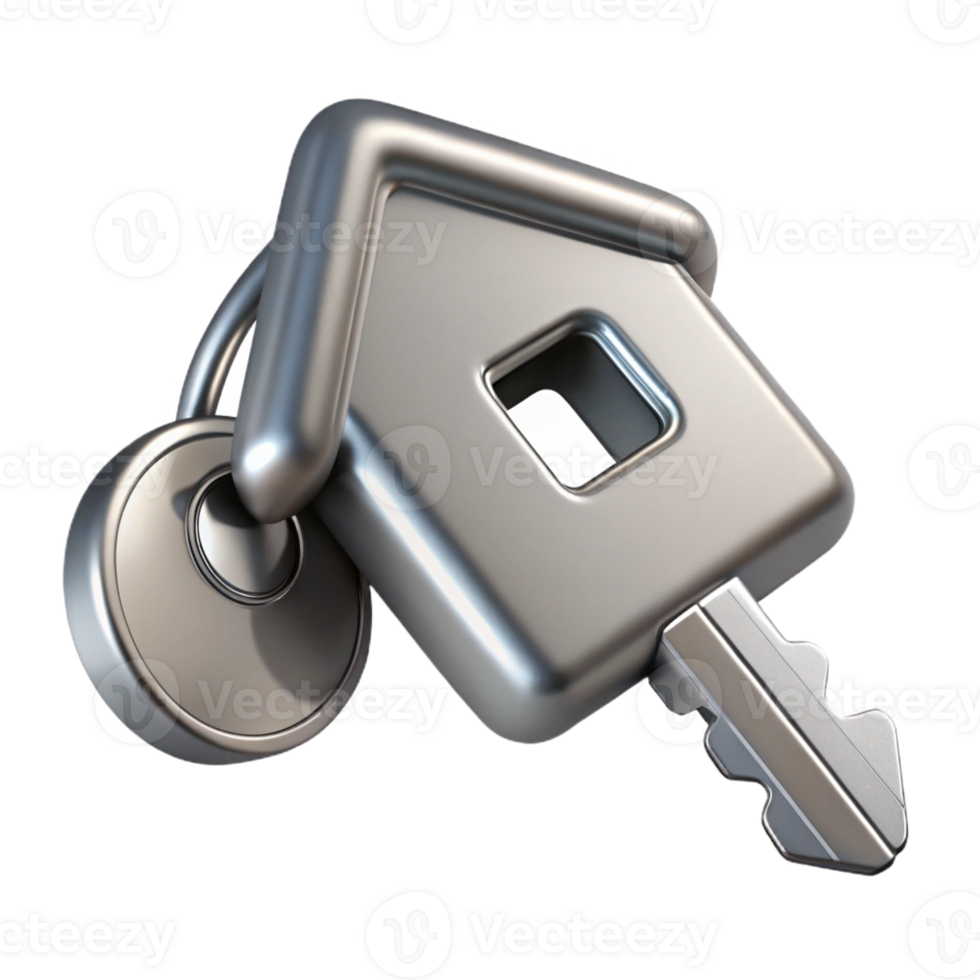 mysterious hypnotic Key, house key, metal, with Transparent Background artisan png