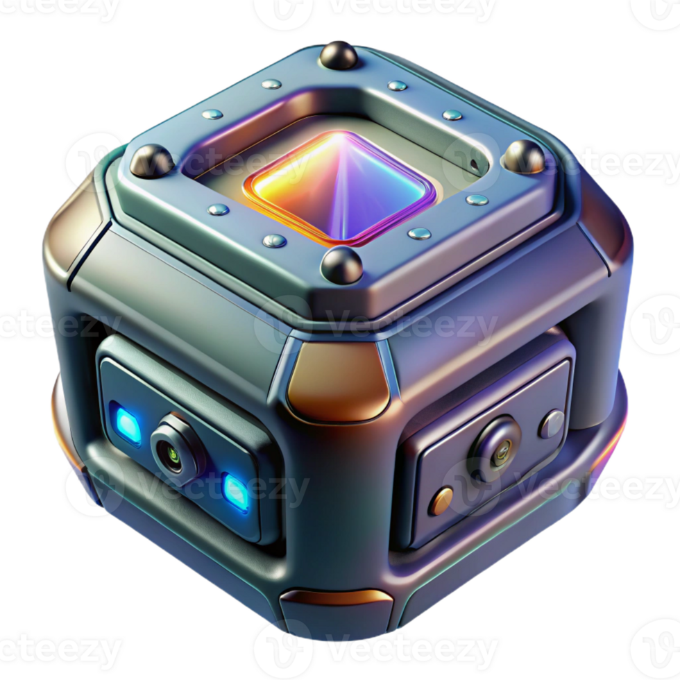 timeless industrial Professional render of a futuristic communication device, hyper-specific, photorealistic, isolated cutout with Transparent Background gallery standard png