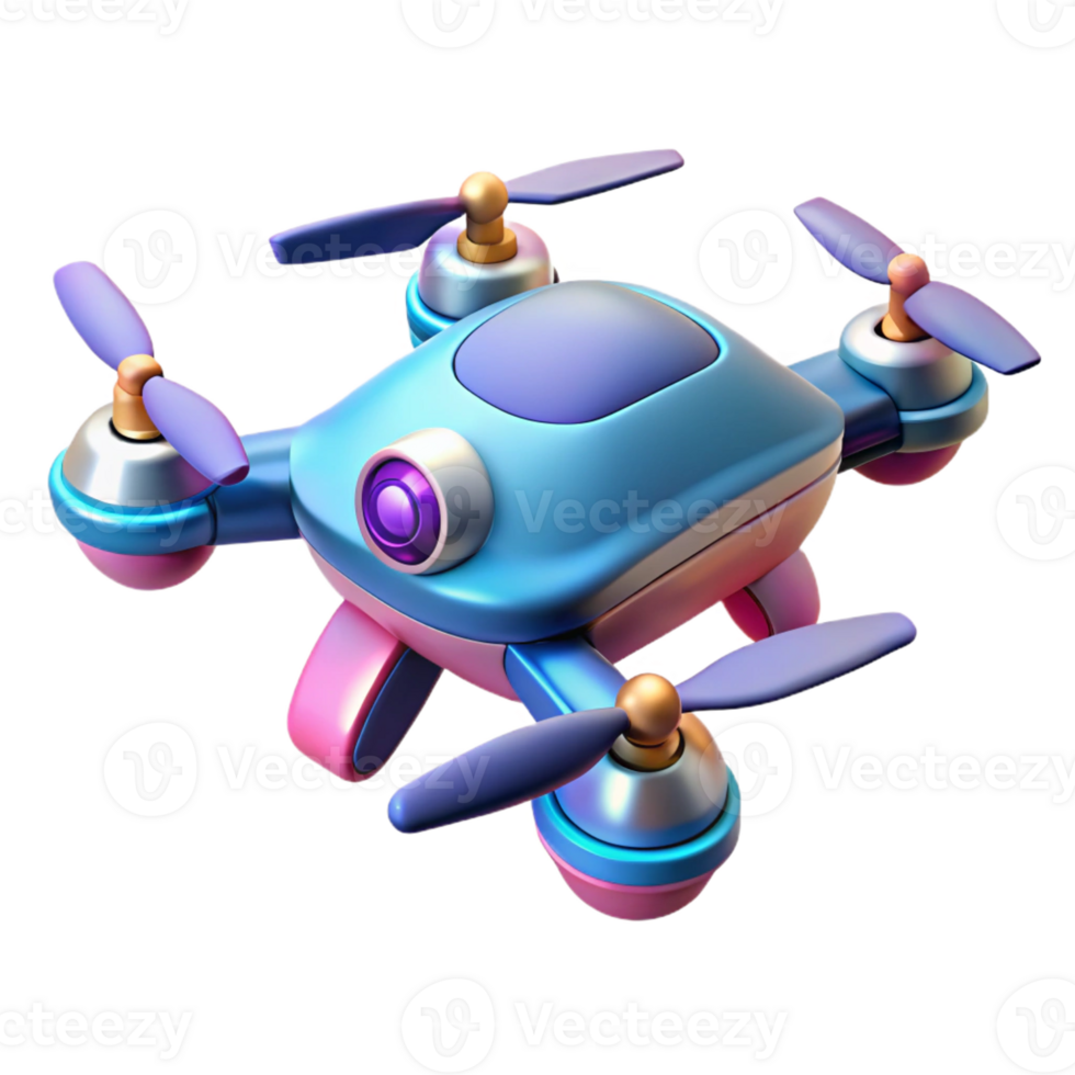 tranquil spectacular Concept art style, isolated cutout of a high-tech drone, ultra-detailed, hyper-specific with Transparent Background top-tier png