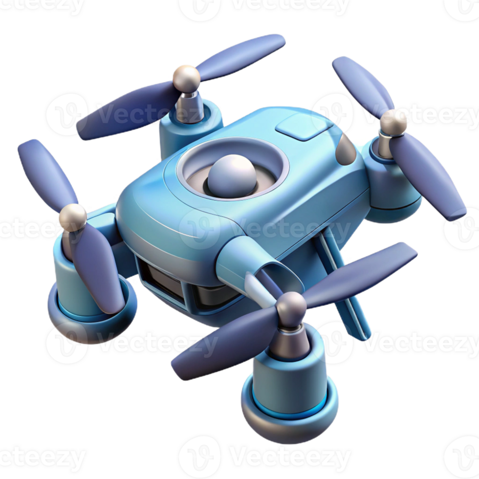 unparalleled retro Concept art style, isolated cutout of a high-tech drone, ultra-detailed, hyper-specific with Transparent Background high quality png