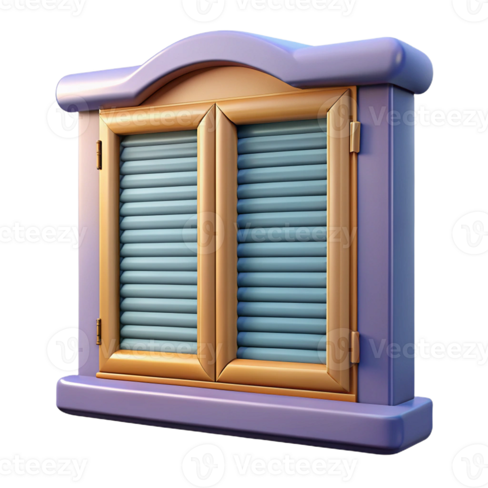 remarkable futuristic Victorian era window shutter, with Transparent Background 4K png