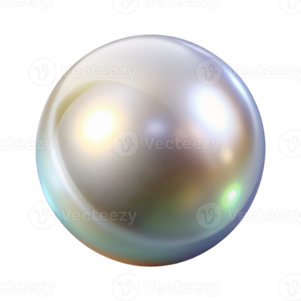 iconic creative A single, perfect pearl, lustrous and iridescent with Transparent Background luxury png