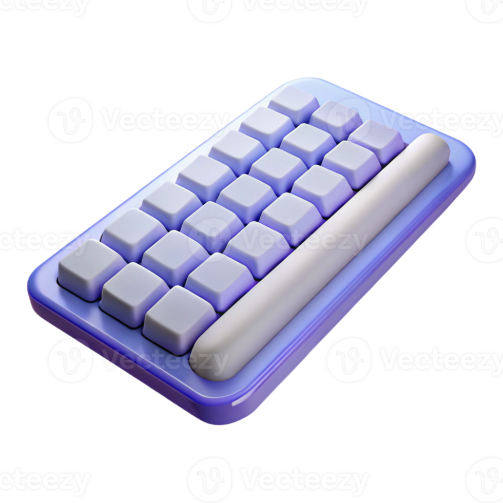 splendid inspired Wireless keyboard, minimalist design, with Transparent Background png