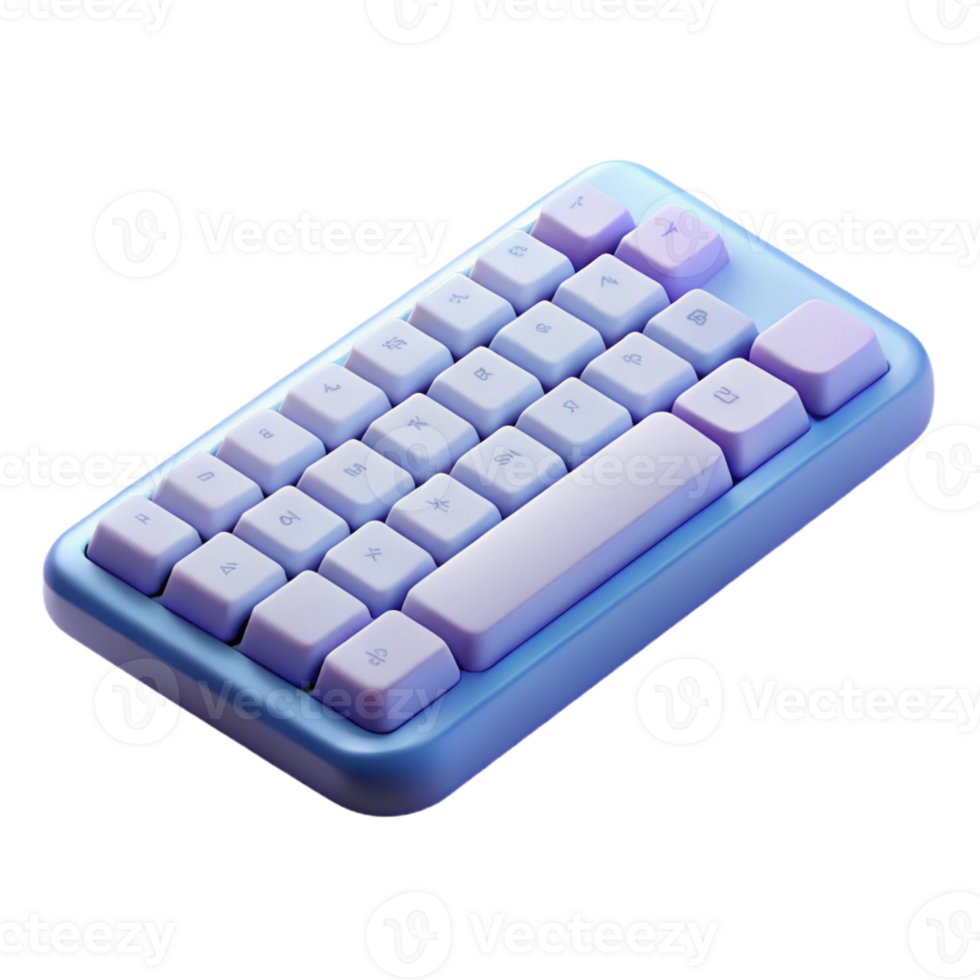notable gothic Wireless keyboard, minimalist design, with Transparent Background elite png