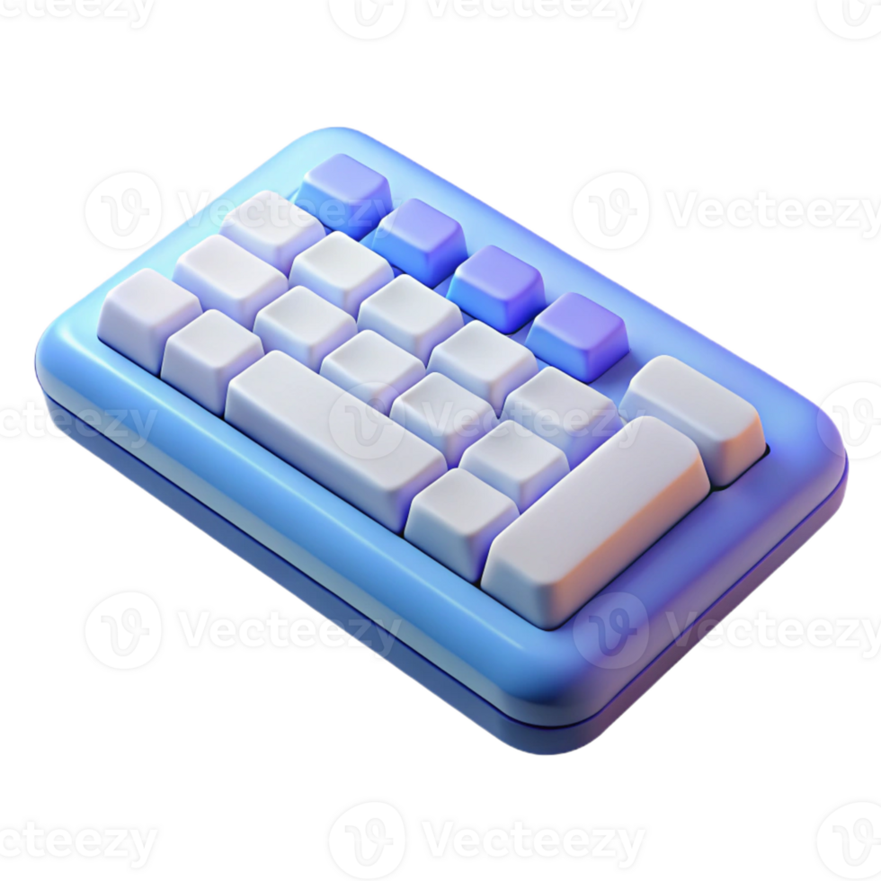 picturesque distinguished Wireless keyboard, minimalist design, with Transparent Background png