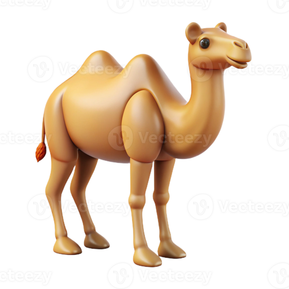 pristine sought-after Camel, two humps, desert animal with Transparent Background png