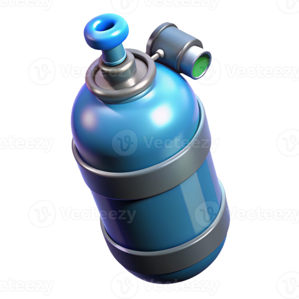 sumptuous unforgettable Ultra-detailed, isolated cutout of a futuristic oxygen tank, concept art style, hyper-specific with Transparent Background png