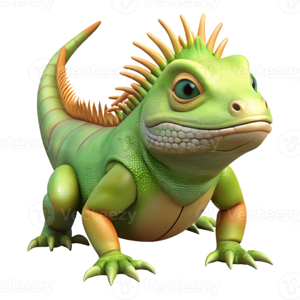 harmonious pristine Lizard, iguana, spiky skin with Transparent Background professional png