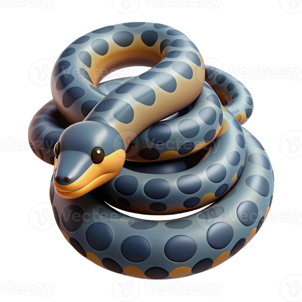 picturesque quintessential Snake, python, coiled with Transparent Background png