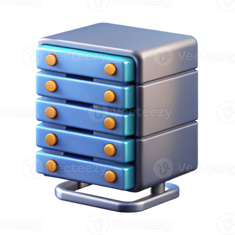 sumptuous distinguished Server rack, data center technology, with Transparent Background png
