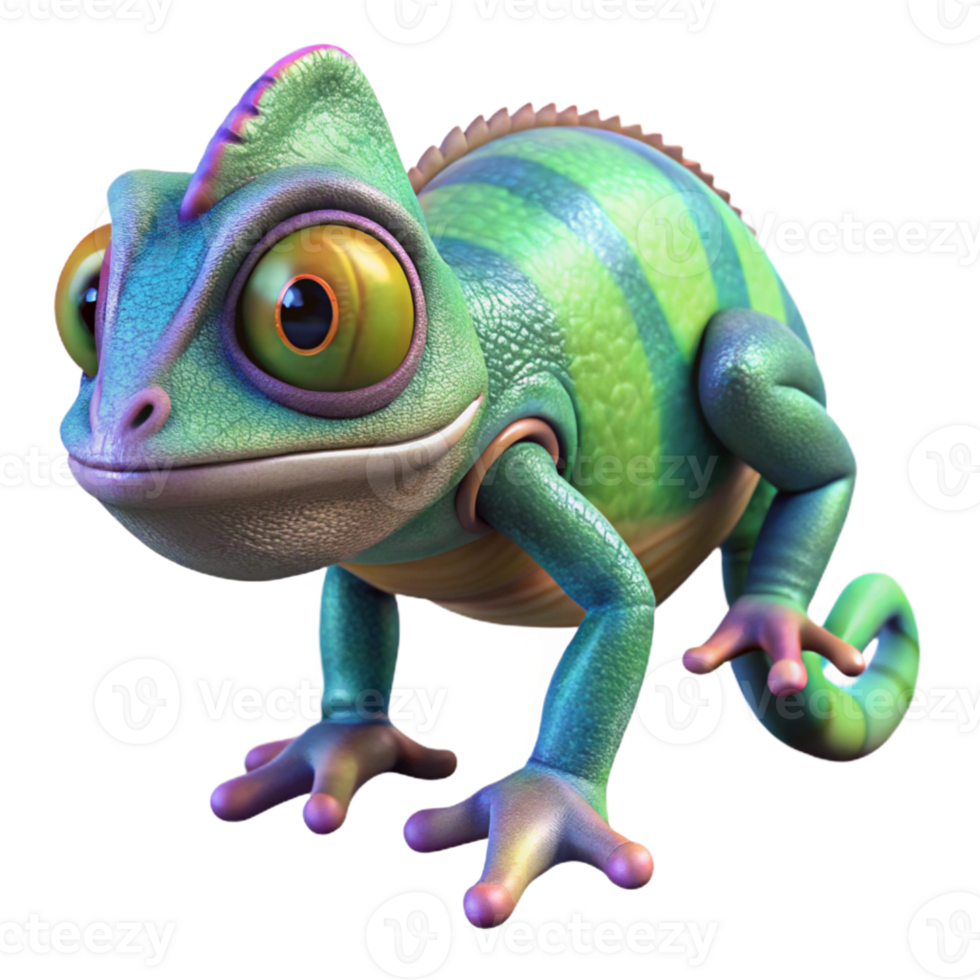 serene quintessential Ultra-detailed, photorealistic isolated cutout of a biomechanical chameleon skin with color-changing pixels with Transparent Background png