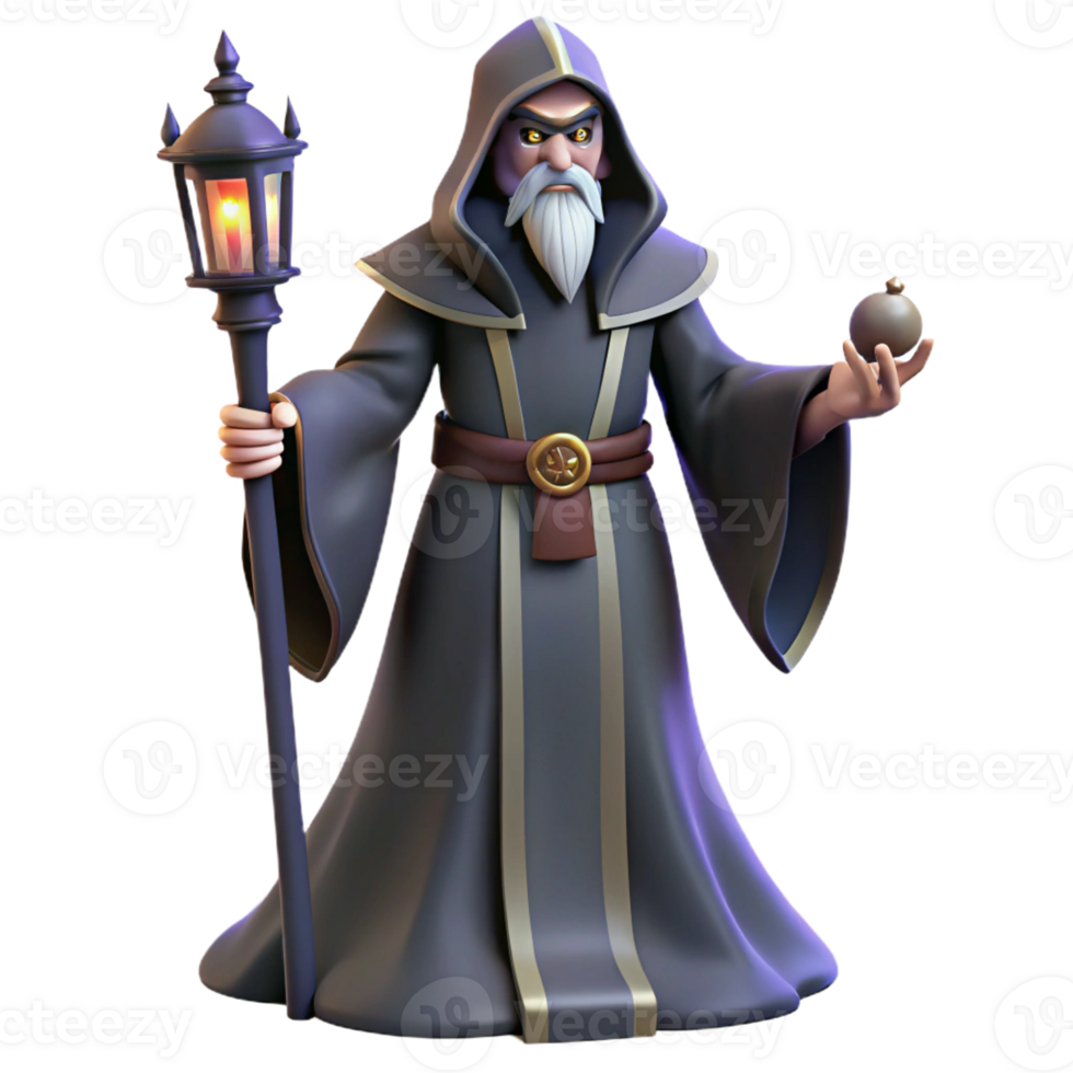 nostalgic glorious Hades, God of the Underworld, holding bident, dark robes with Transparent Background high quality png