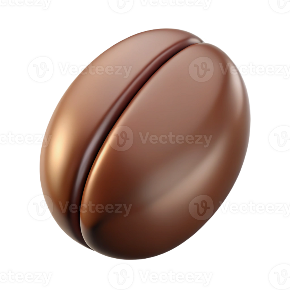 pristine bohemian Single coffee bean with Transparent Background elite png