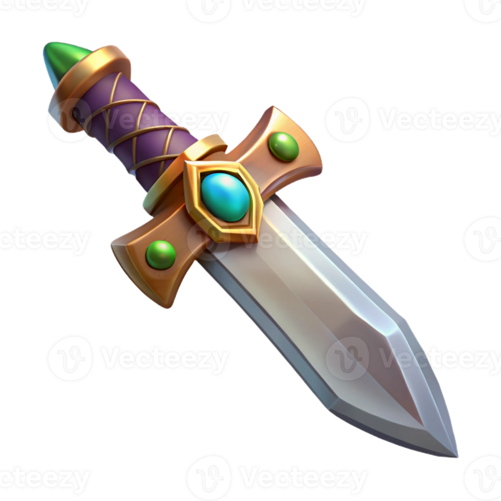 wonderful romantic surreal Photorealistic professional render, isolated cutout, ultra-detailed tribal ceremonial dagger with a jeweled hilt with Transparent Background elite png