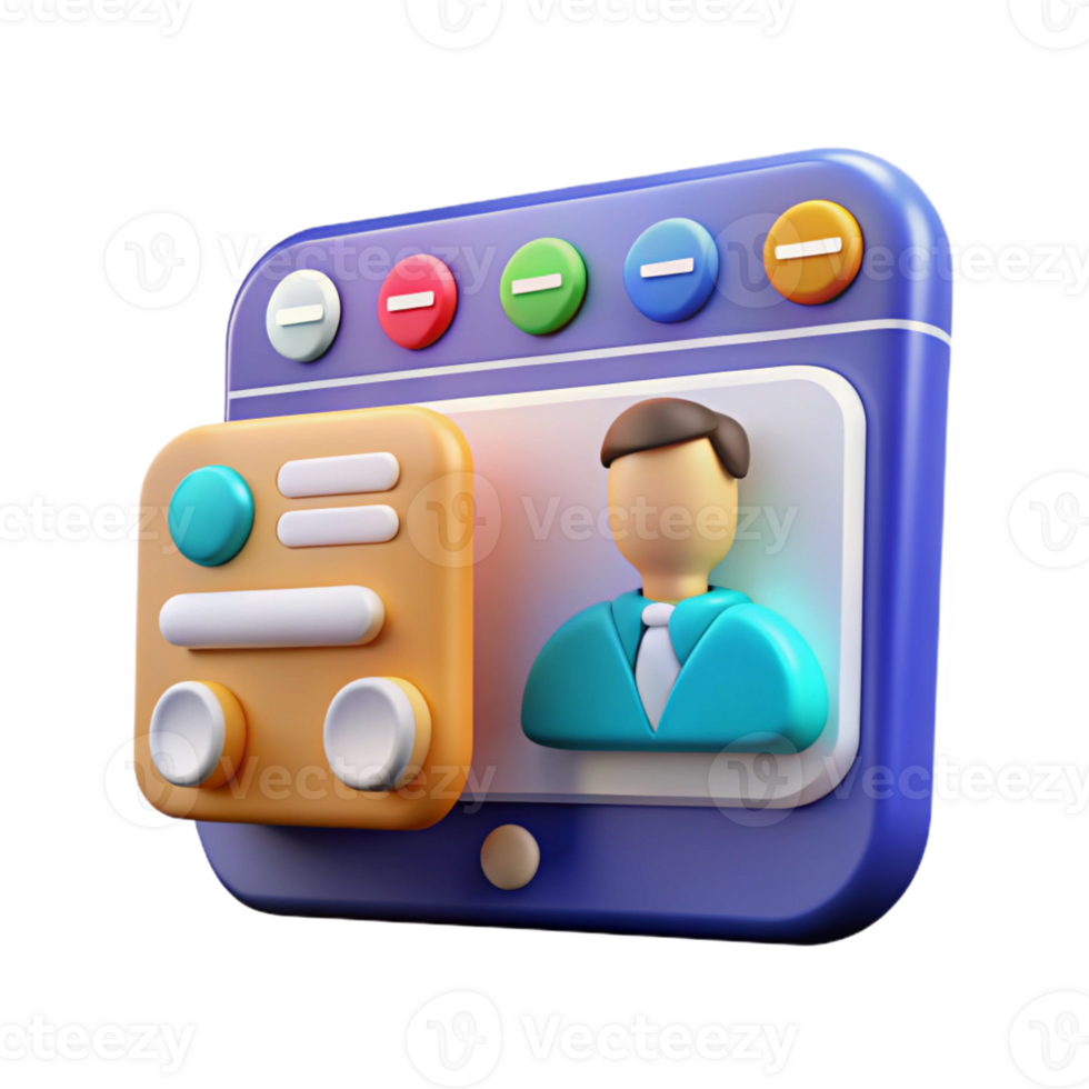 pristine baroque Virtual meeting software interface, conferencing, with Transparent Background ultra HD png