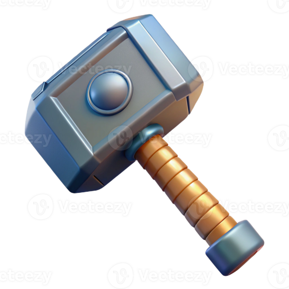 radiant celebrated Thor's Hammer, Mjolnir, Norse mythology with Transparent Background png