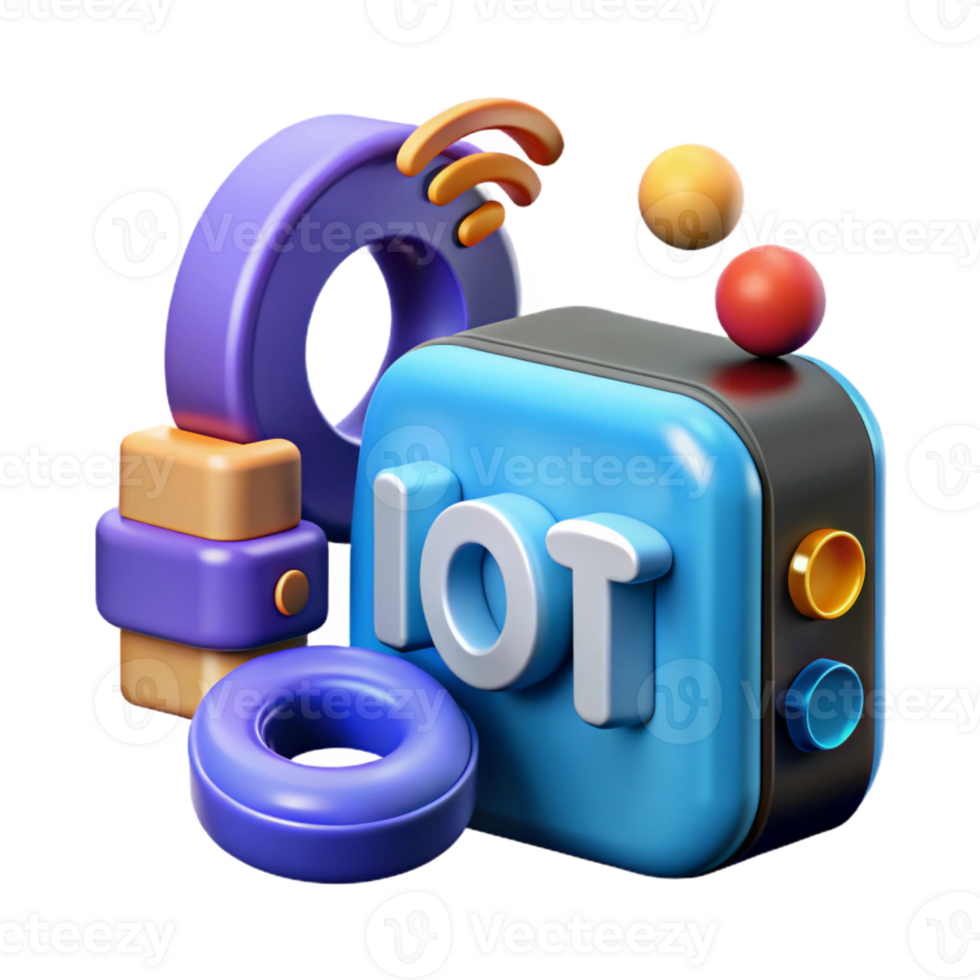 mesmerizing inspired Internet of Things IoT sensor, connected devices, with Transparent Background png