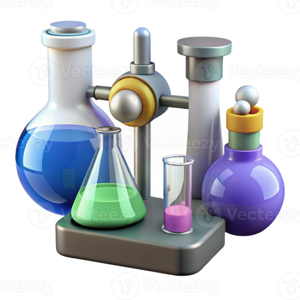sumptuous celebrated Biotechnology research equipment, laboratory tools, with Transparent Background png