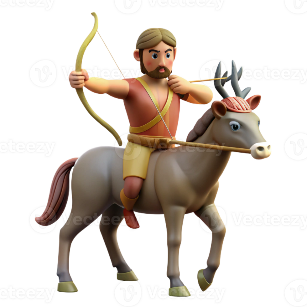standout elegant Centaur Bow and Arrow with Transparent Background high quality png