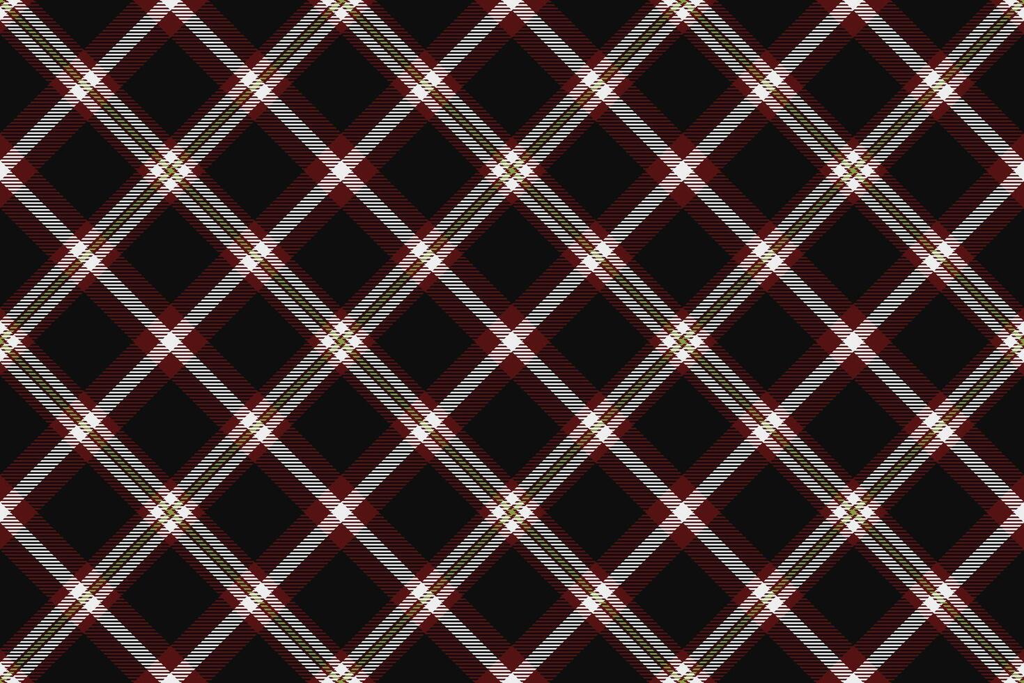 Elegant dark plaid pattern with red, white, and gold accents. Perfect for fashion, textiles, and website backgrounds. This sophisticated design evokes feelings of luxury and tradition. vector