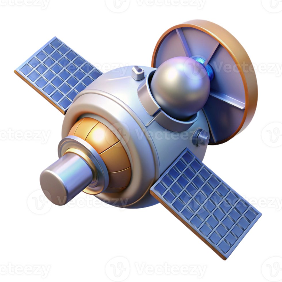 stunning bohemian Space technology satellite, space exploration, with Transparent Background detailed png