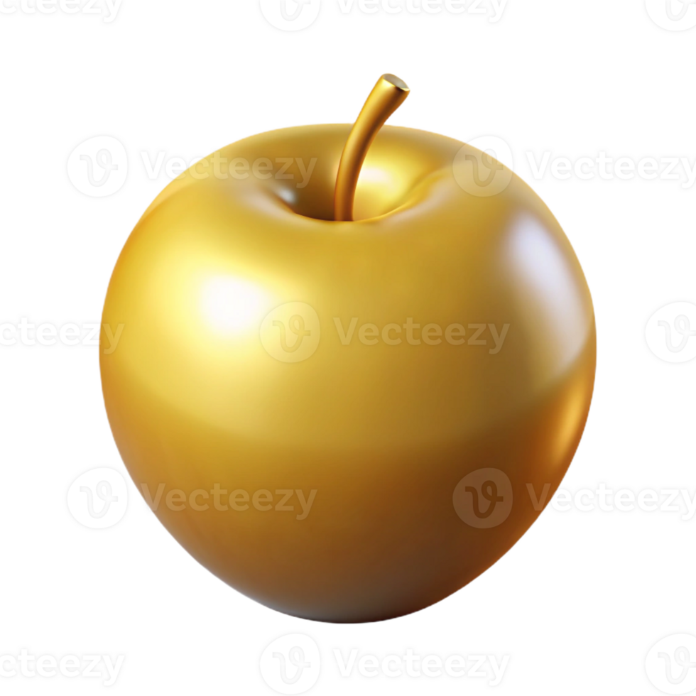 rare creative Hyper-specific, professional render, isolated cutout of a single Golden Apple of Hesperides, radiating light with Transparent Background museum quality png