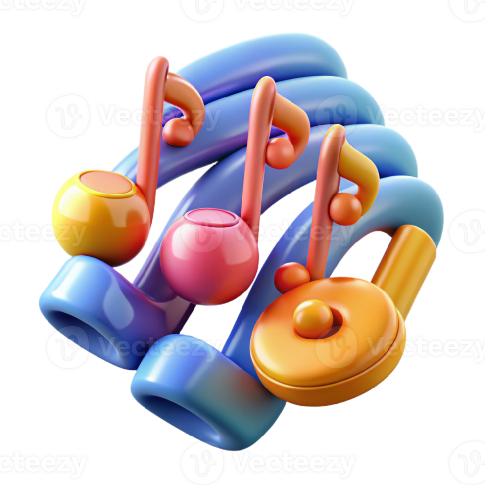 mesmerizing memorable Siren Song with Transparent Background Representational, eg, musical notes png