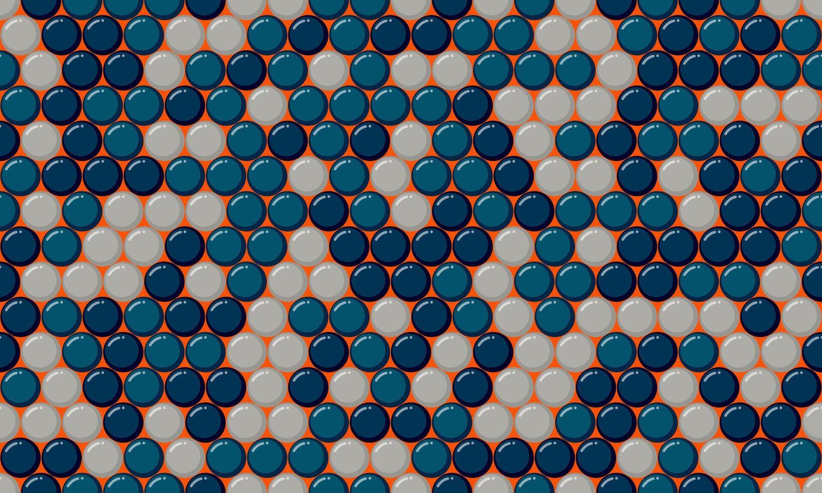 Abstract geometric pattern of teal and gray circles arranged in a repeating design. Ideal for backgrounds, textures, or website design. vector