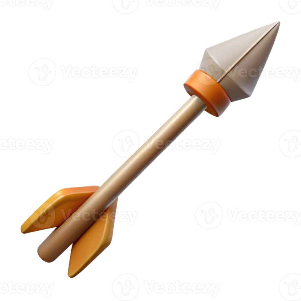unparalleled victorian Professional render of a photorealistic isolated cutout, ultra-detailed tribal arrow with a fletched tail with Transparent Background masterfully captured png
