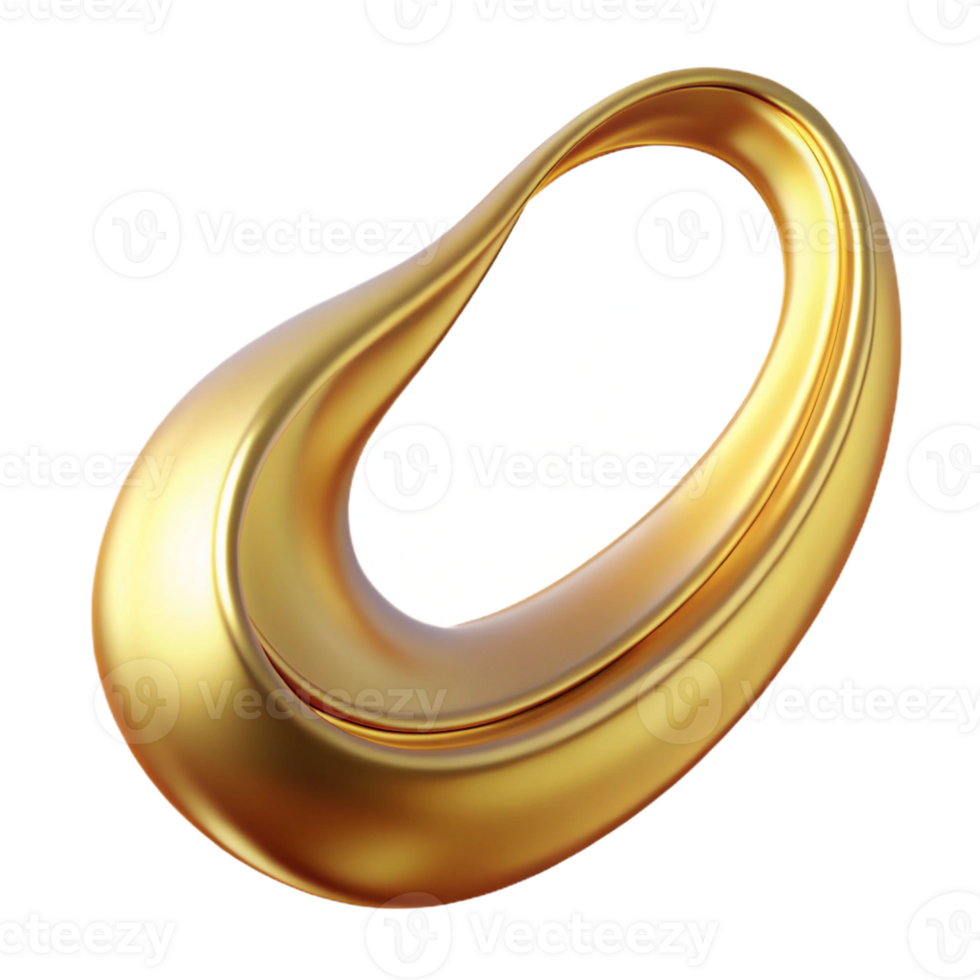 whimsical dramatic Hyper-specific professional render, isolated cutout of an Art Nouveau whiplash curve, elegant flowing line, gold color, detailed texture with Transparent Background impeccable png