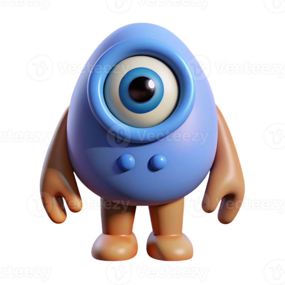 pristine nostalgic contemporary Cyclops, one-eyed giant, with Transparent Background impeccable png