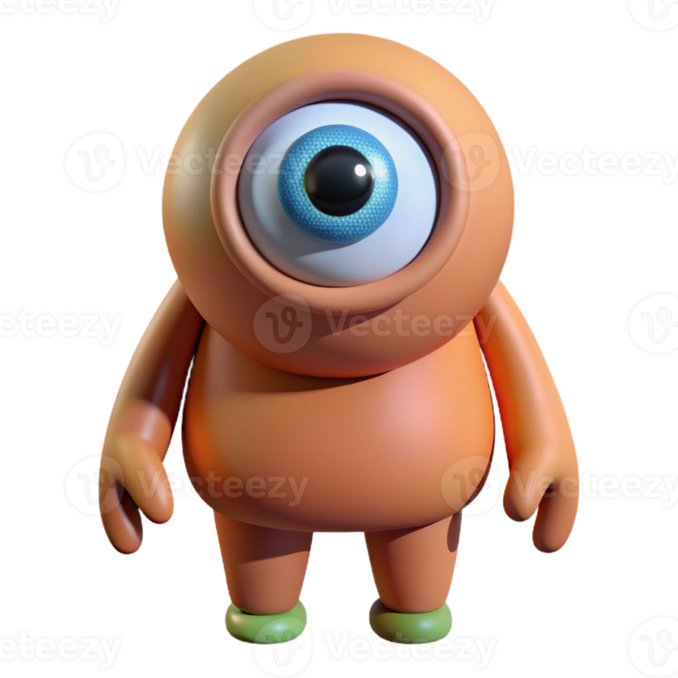 passionate captivating Cyclops, one-eyed giant, with Transparent Background fine detail png