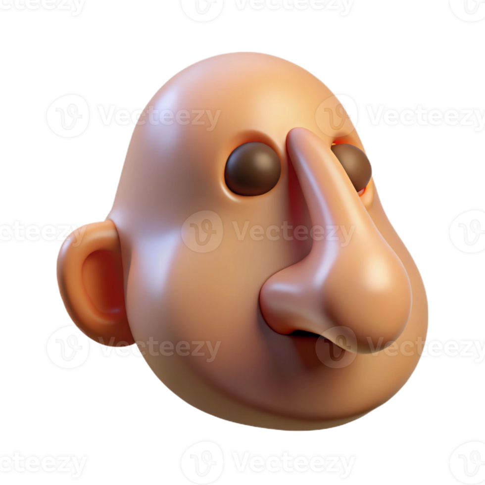 signature tropical Concept art style, isolated cutout of a single human nose smelling a phantom fragrance with Transparent Background luxury png
