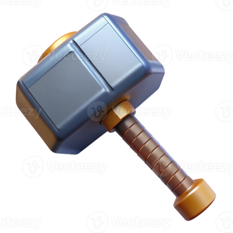 splendid remarkable Thor's Hammer, Mjolnir, with Transparent Background png
