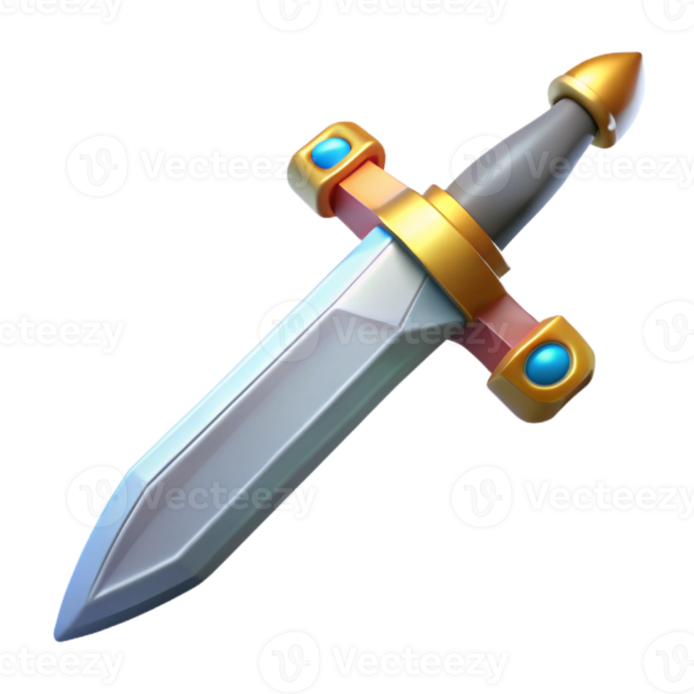 vibrant tranquil organic Excalibur, King Arthur's sword, with Transparent Background refined png