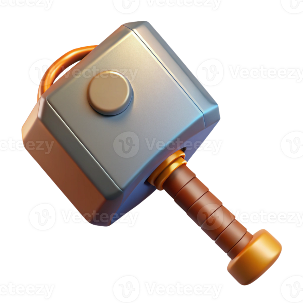 standout impressionist Thor's Hammer, Mjolnir, with Transparent Background exclusive png