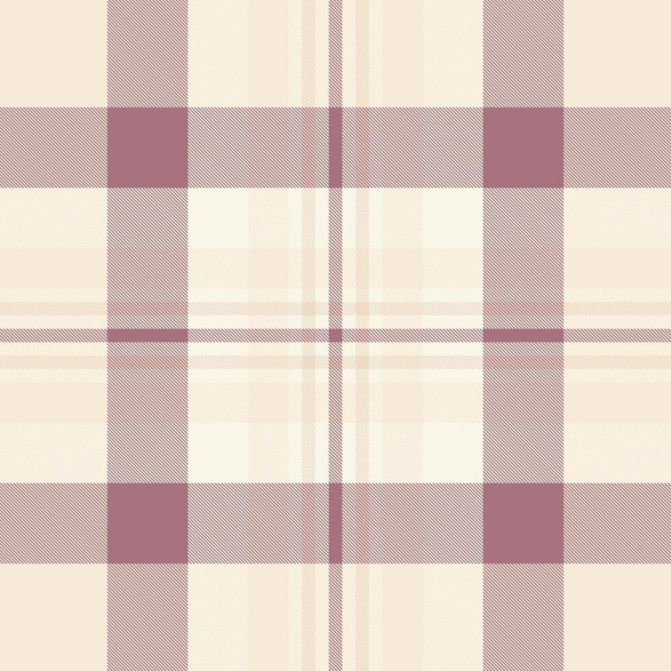 Elegant cream and mauve plaid pattern. Perfect for textile design, backgrounds, or website templates. Subtle texture adds depth and sophistication. Evokes feelings of warmth and comfort. vector