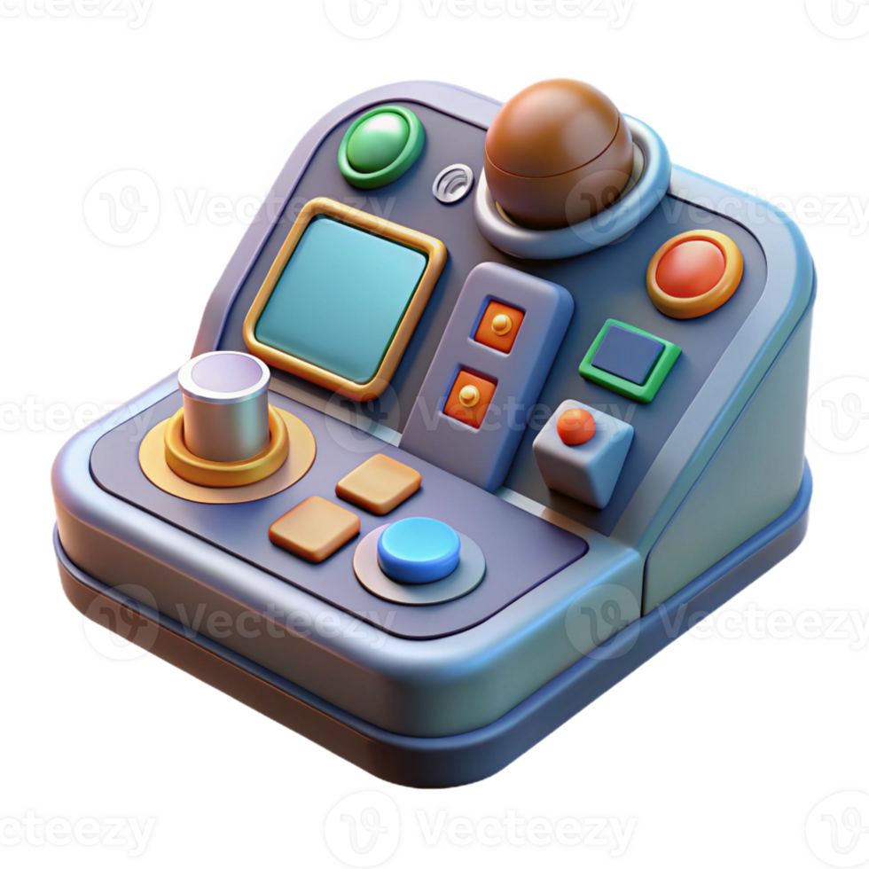 striking reflective organic Spaceship control panel with buttons, levers, and displays with Transparent Background artisan png