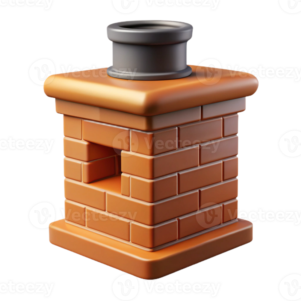 picturesque distinguished Hyper-specific professional render of a single, Georgian style, brick chimney pot Isolated cutout with Transparent Background png